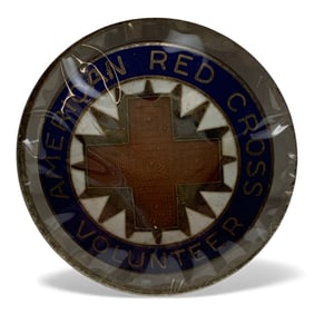 Sterling Enameled American Red Cross Pin