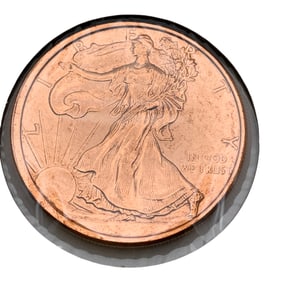 1oz. Copper Round Of Walking Liberty Half Dollar