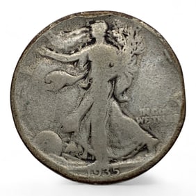 1935 D Walking Liberty Silver Half Dollar