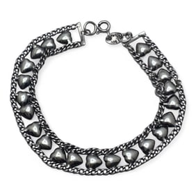 Sterling Silver Heart Bracelet