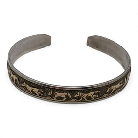 Sterling Silver & 12k Gold Filled Cuff Bracelet