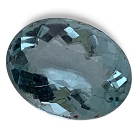 Faceted Clear Blue Quartz Gemstone