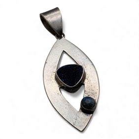 Sterling Silver Pendant With Stones