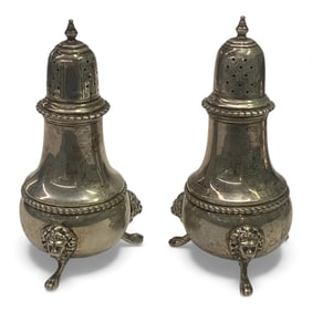 Pair Of Sterling Silver Salt & Pepper Shakers