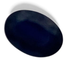 Faceted Dark Blue Sapphire Gemstone