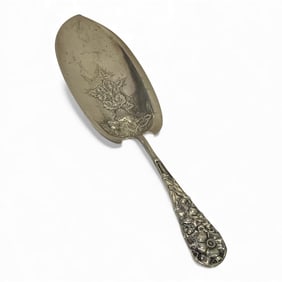 Sterling Silver Server, Strawberry & Flower Patter