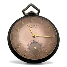 Gruen Veri-thin 10k Gold Filled Swiss Pocket Watch