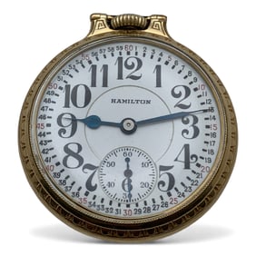 1939 Hamilton 992 10k Gold Filled Pocket Watch