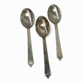 3 Georg Jensen Sterling Silver Spoons