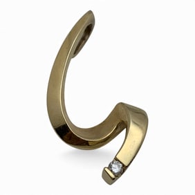 14k Yellow Gold & Diamond Pendant