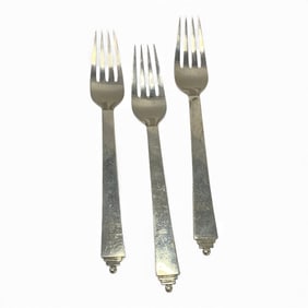 3 Georg Jensen Sterling Silver Forks