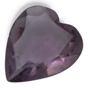 Faceted Light Purple Amethyst Heart Gemstone