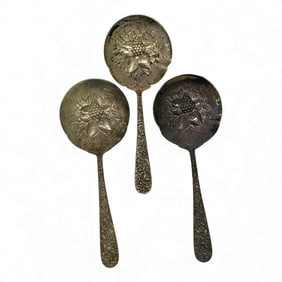 3 S. Kirk & Son Sterling Serving Spoons