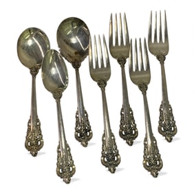 Group Of 7 Grand Baroque Sterling Utensils
