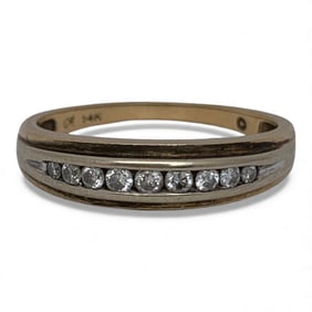 14k Yellow Gold & Diamond Ring