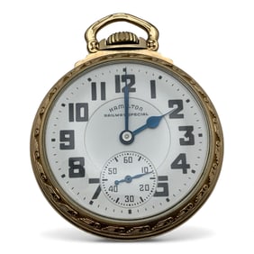 Hamilton 10k Gold Filled Pocket Watch