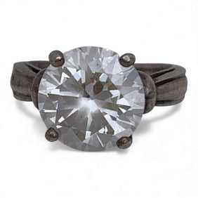 Sterling Silver & Clear Stone Ring