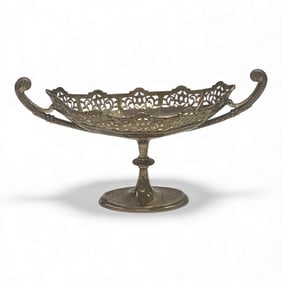 English Sterling Silver Reticulated Footed Bowl
