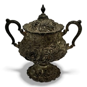 Stieff Sterling Silver Floral Covered Sugar Bowl