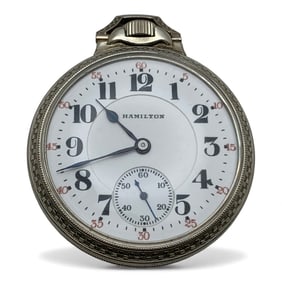Hamilton Railroad 14k Gold Filled Pocket Watch