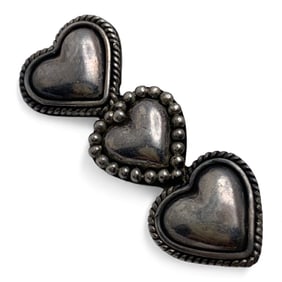 Sue B. Sterling Silver Heart Pin