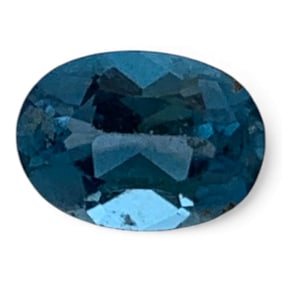 Faceted Blue Topaz Gemstone