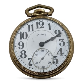 Illinois Bunn Special Gold Plate Pocket Watch