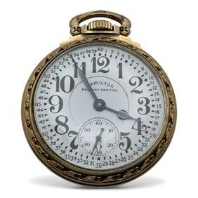 Hamilton Railway Special Gold Filled Pocket Watch