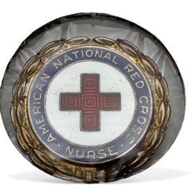 Sterling Enameled Red Cross Nurse Pin