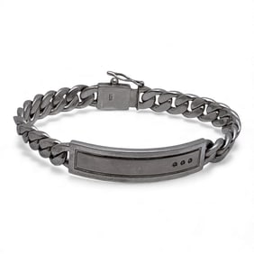 Sterling Silver & Diamond Bracelet