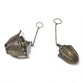 2 Sterling Silver Tea Strainers