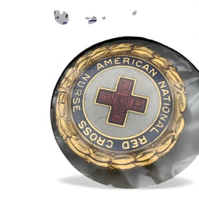 Sterling Enameled National Red Cross Nurse Pin
