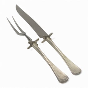 W & S Sorensen Denmark Sterling Carving Set