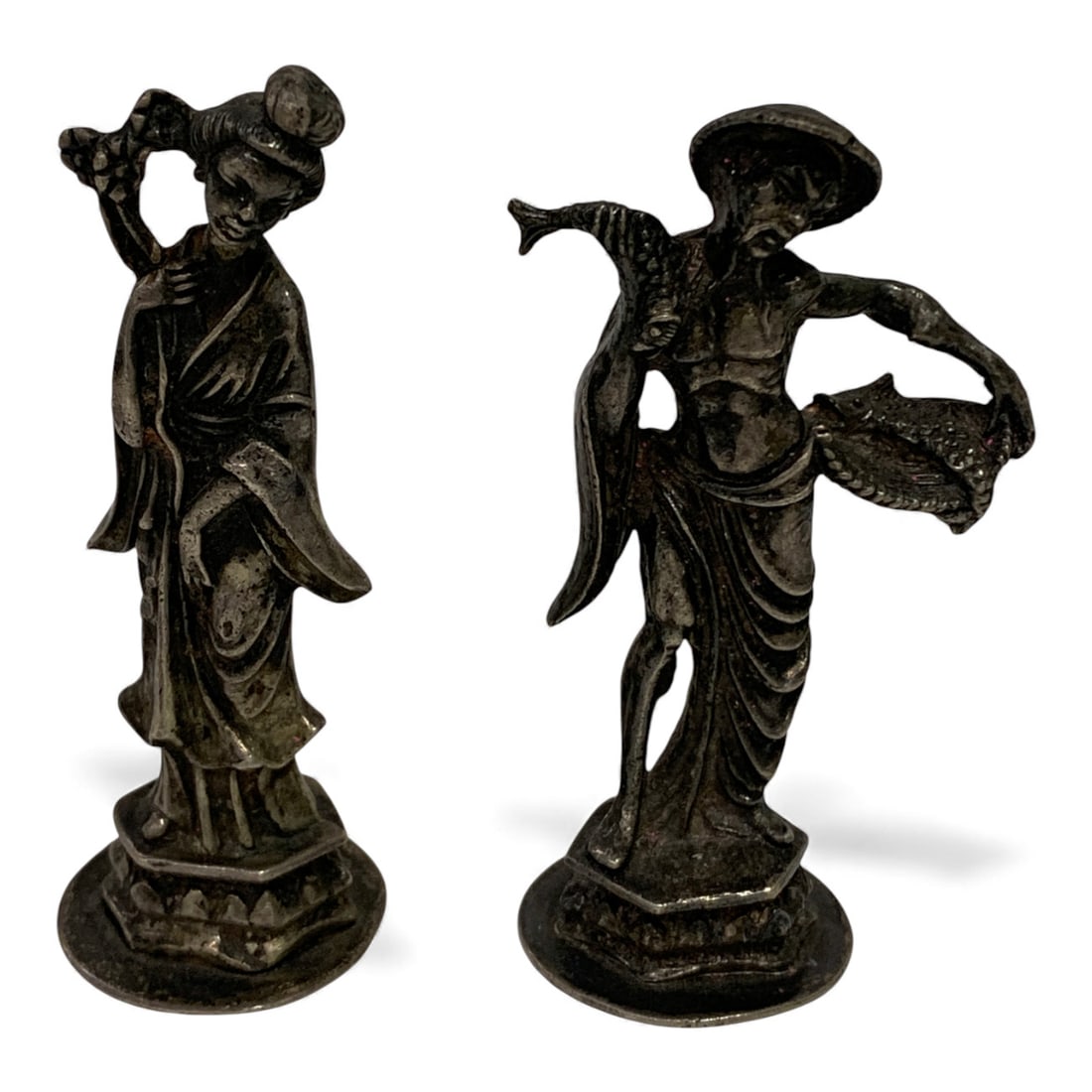 2 Sterling Silver Asian Figurines (1 of 3)