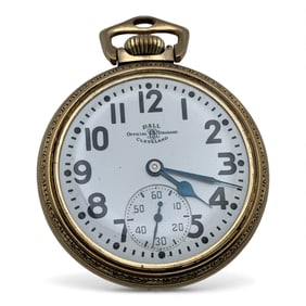 1948 Ball Watch C 10k Gold Filled Pocket Watch