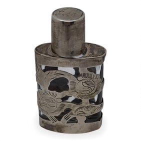 Sterling Silver & Glass Miniature Vile