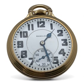 Hamilton Elinvar 10k Gold Filled Pocket Watch