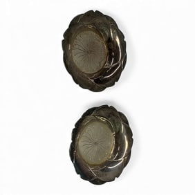 Pair Of Sterling Silver Trays