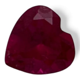 Faceted Pink Heart Ruby Gemstone