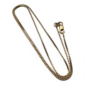 14k Yellow Gold Box Chain Necklace