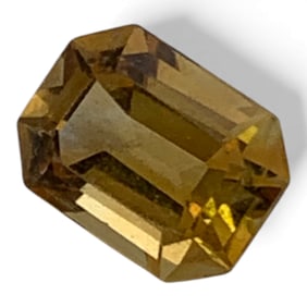 Faceted Yellow Citrine Gemstone