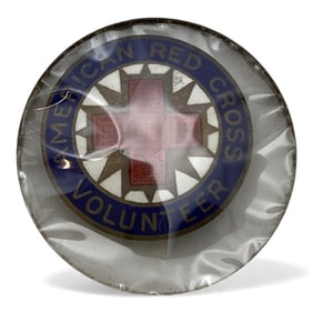 Sterling Enameled American Red Cross Pin