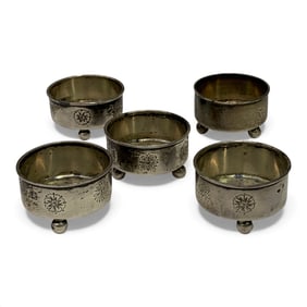 5 Tiffany & Co Sterling Silver Salt Cellars