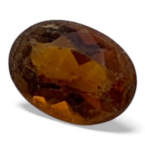 Faceted Orange Citrine Gemstone