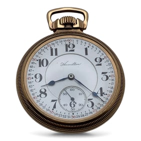 1914 Hamilton 10k Gold Filled Pocket Watch