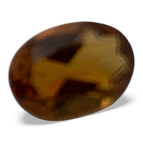Faceted Orange Citrine Gemstone