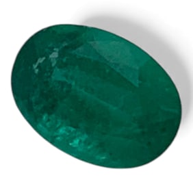 Faceted Green Emerald Gemstone