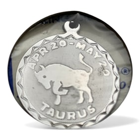 Sterling Silver Taurus Pendant
