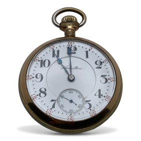 1904 Hamilton Railroad Gold Filled Pocket Watch