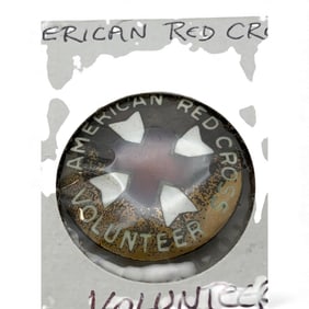 Sterling Enameled American Red Cross Pin